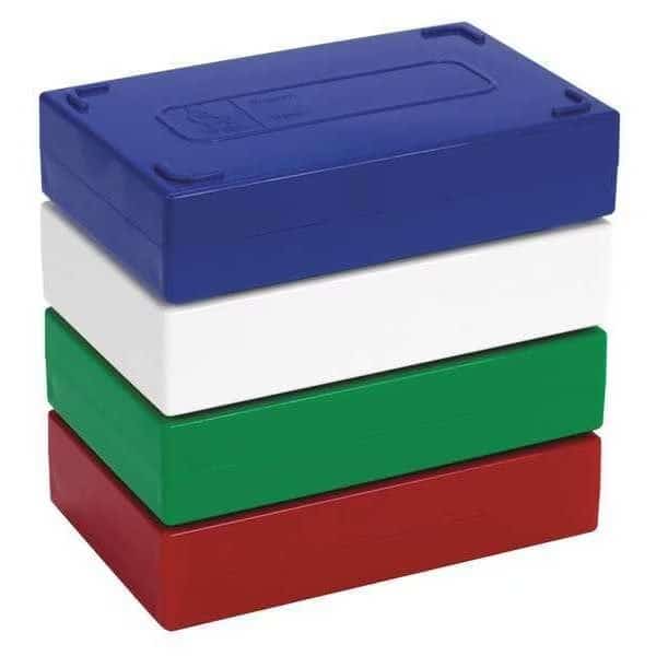 Microscope Slide Box, 25 Slots, Blue