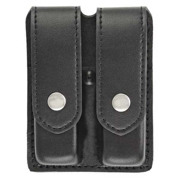 Magazine Pouch, Synthetic Leather, Black, M, Snap