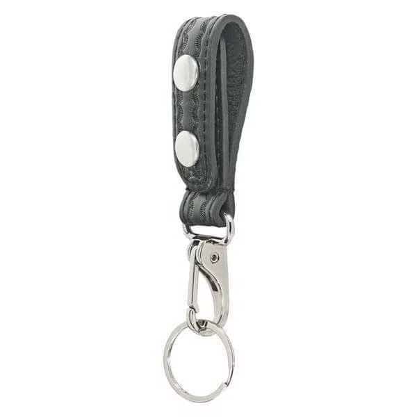 Key Holder, Leather, Black, Universal, Snap