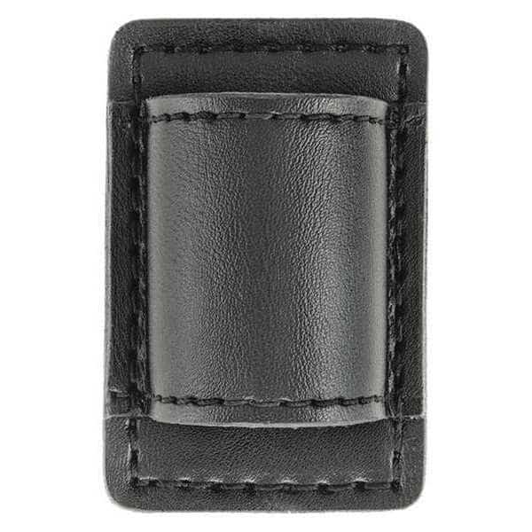 Flashlight Pouch, Synthetic Leather, Black, L, Open