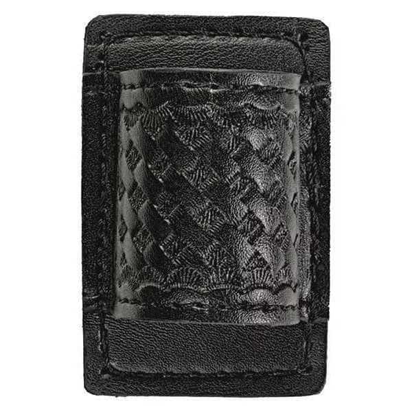 Flashlight Pouch, Synthetic Leather, Black, L, Open