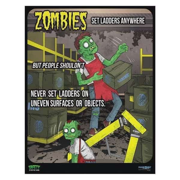 Safety Poster, 27" H, 21" W, Mancomm, Mfr#: 31P-108-01