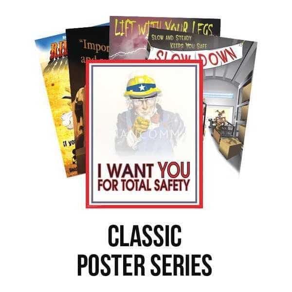 Safety Poster, Classic Safety, Paper, 16 in W, 12 in H