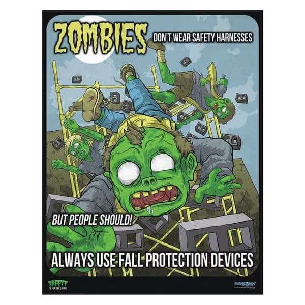 Safety Poster,12 in x 16 in,Paper, Mfr#: 31P-110-02, MANCOMM