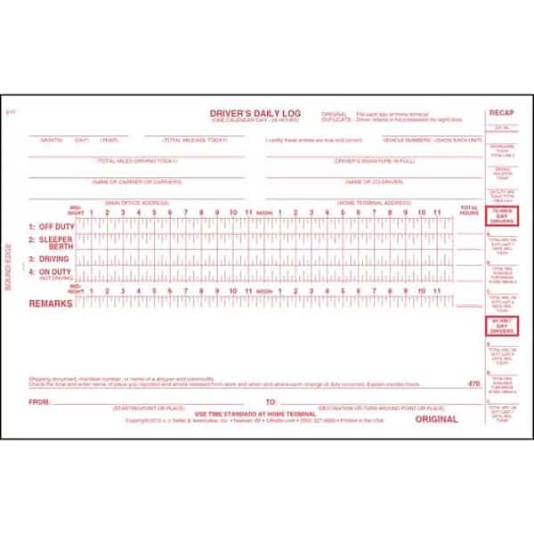 Bus Drivers Daily Logbook, With Carbon