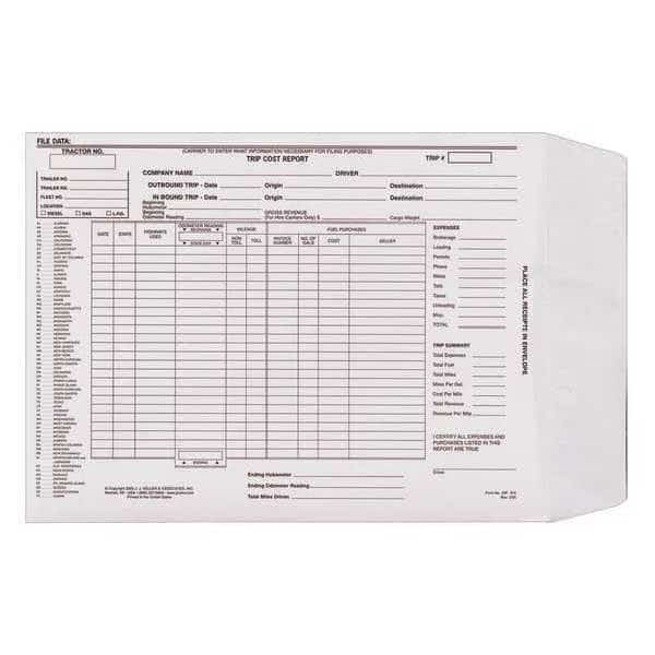 Vehicle Maintenance File Folder