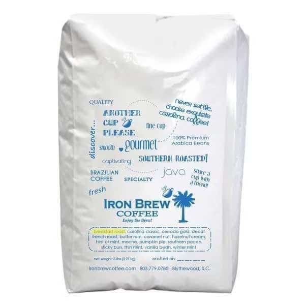 Coffee, Breakfast Roast, Bag, Caffeinated, Ground, 5 lb
