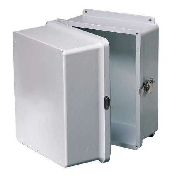 Padlockable Hasp Electrical Enclosures, 13-1/2 in H, 11.81 in D, 12 in W, 1, 12, 3R, 4X, 6P