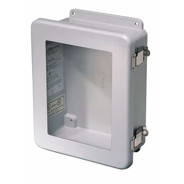 Padlockable Hasp Electrical Enclosures, 17.69 in H, 8.45 in D, 16 in W, 1, 12, 3R, 4X, 6P