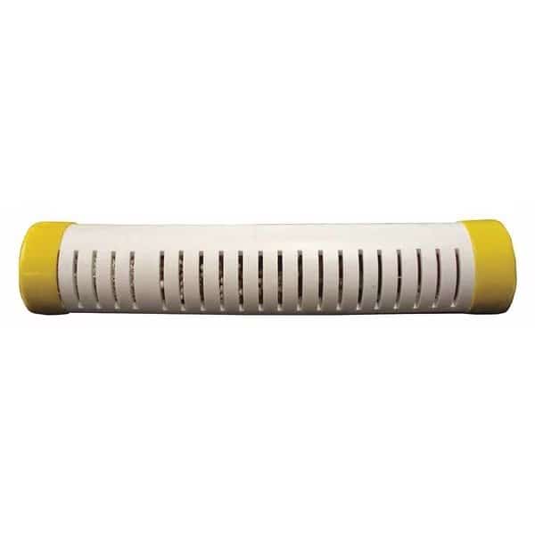 Tank Shower Stick, Ceramic/Stainless Steel, White, Yellow