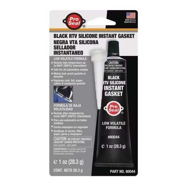 Gasket Maker RTV Gasket Maker, 1 oz, Black, Temp Range -75 to 500 Degrees F