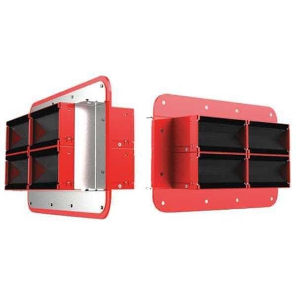 Fire Barrier Pathway, Rectangle, 6" L, Red