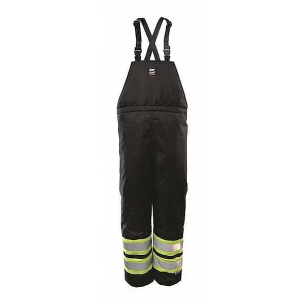 Bib Pants, Hi-Vis, Insulated, 150D, Black, M