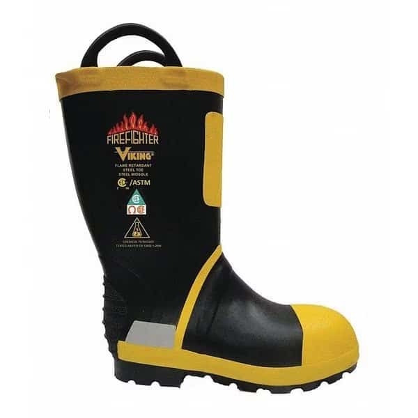 Fire Boot Felt Lined, Yllw/Blk, Size 14, PR, Viking, Mfr#: VW90-14