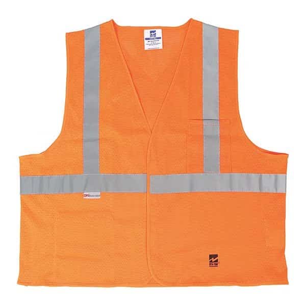 Safety Vest, Polyester, Org, S/M, PK25