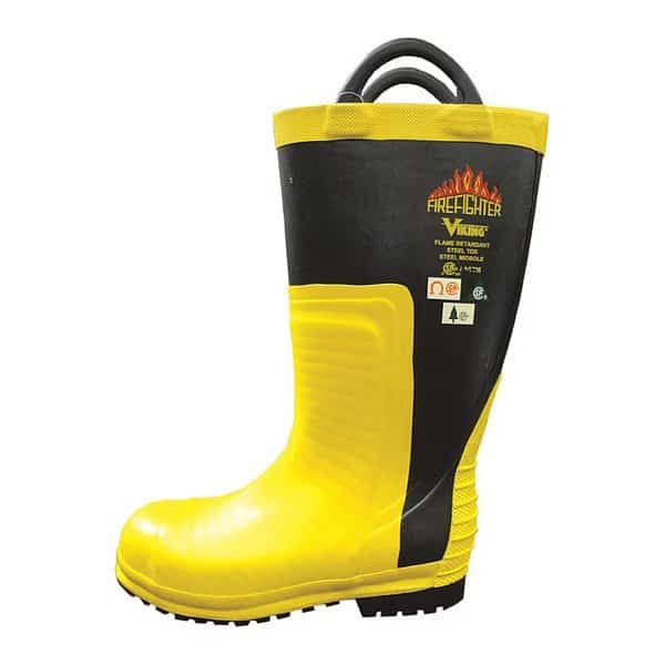 Rescue Saw Fire Boot,Yllw/Blk,Size 4,PR, Mfr#: VW91-4, VIKING