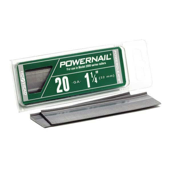 Collated Flooring Nail, 1-1/4 in L, 20 ga, L-Head Head, 1000 PK