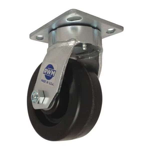 Kngpnls Plt Cstr, Swvl, Phnlc, 5", 1000 lb