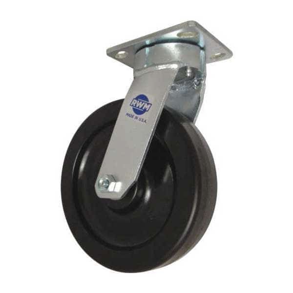 Kingpinless Plate Caster,Swivel,1400 lb., Mfr#: 65-DUR-0820-S-SR-9 1/2 IN OH, RWM