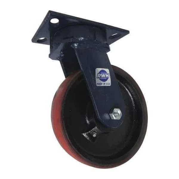 Kgpnls Plt Cstr, Swvl, Poly, 8", 3000 lb, A