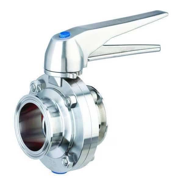 Butterfly Valve, 2" Tube Size, Clamp