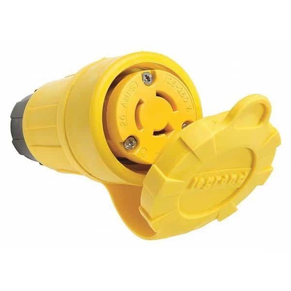Watertight Locking Connector,20A,3 Poles, Mfr#: 27W08, LEGRAND