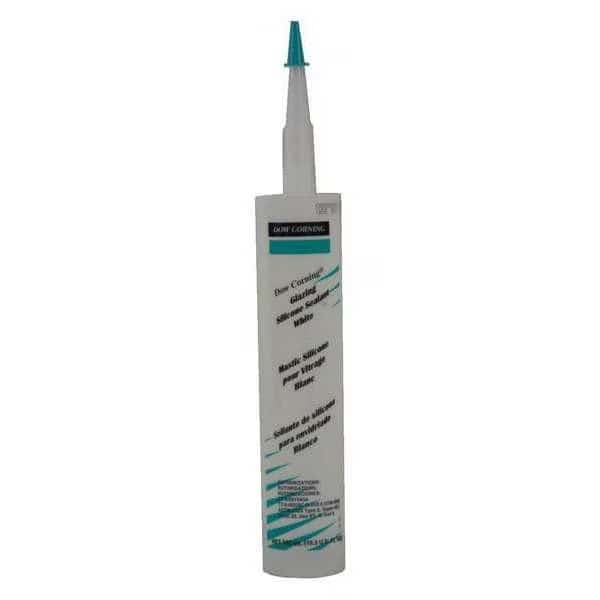 Silicone Glazing Sealant, 10 oz, Cartridge, White, Silicone Base, Glazing