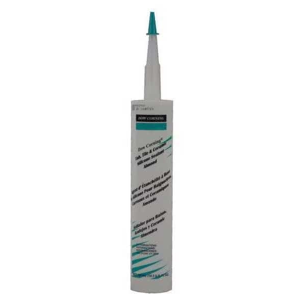 Silicone Sealant, 10 oz, Cartridge, Almond, Silicone Base, Tub/Tile/Ceramic