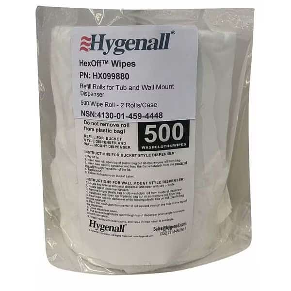 Heavy Metal Removing Wipes,Bag,PK2, Mfr#: HX099880, HYGENALL HEXOFF