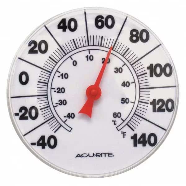 Analog Thermometer, 8" Dial Size