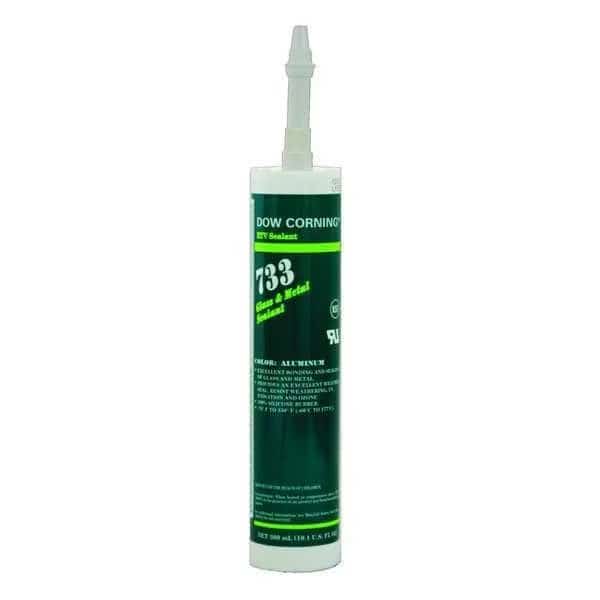 Silicone Sealant, 10 oz, Cartridge, Aluminum Gray, Silicone Base, 733