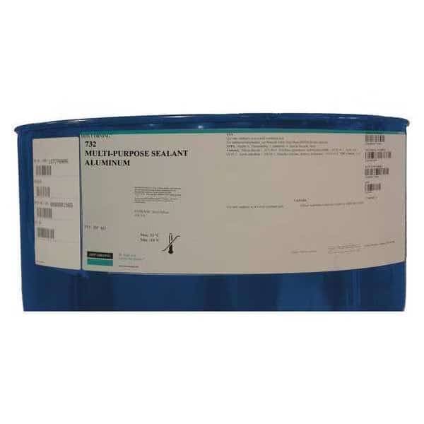 Sealant, 205 kg, Pail, Aluminum Gray, Silicone Base