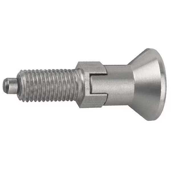 Indexing Plunger, All SS, Size: 2 D1= M12X1, 5, D=6, Style C Lockout Type WO Locknut, Pin Not Hard