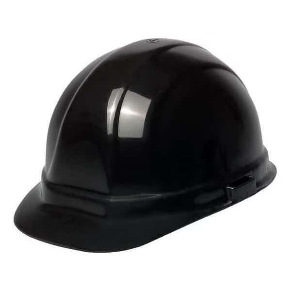 Front Brim Hard Hat, Type 1, Class E, Ratchet (6-Point), Black, Erb Safety, Mfr#: 19949