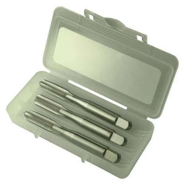 3pc HSS Taper, Plug & Bottoming Hand Tap HTGP Greenfield Threading Bright 3-Flute D3M3.5x0.60