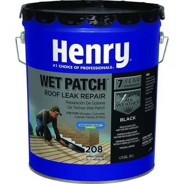 Roof Leak Repair, 5 gal, Pail, Black