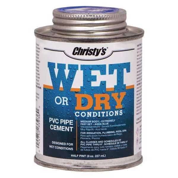 Pipe Cement, Aqua Blue, 8 oz.
