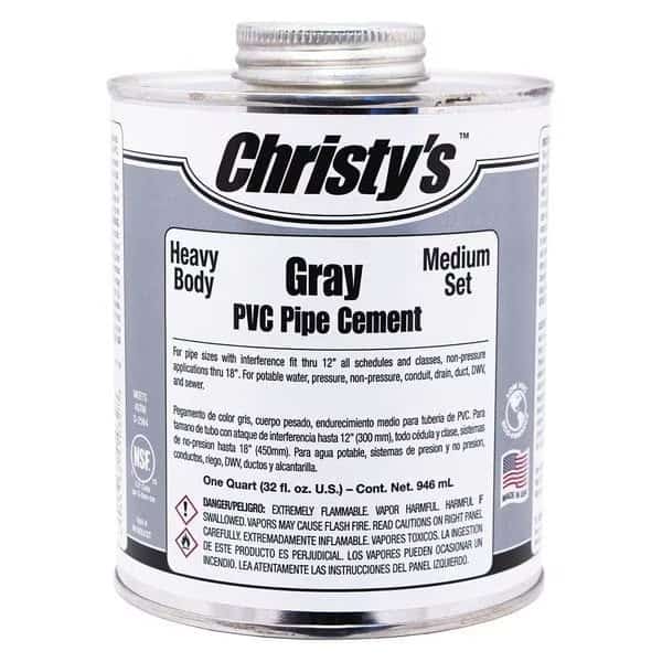 Pipe Cement, Gray, 8 oz.