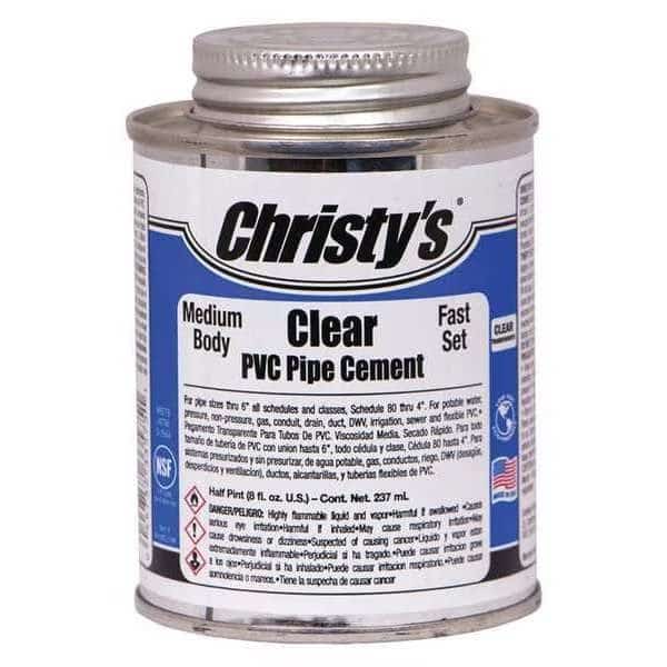 Pipe Cement,Clear,8 oz., Mfr#: RH-MCLV-HP-24, CHRISTY'S