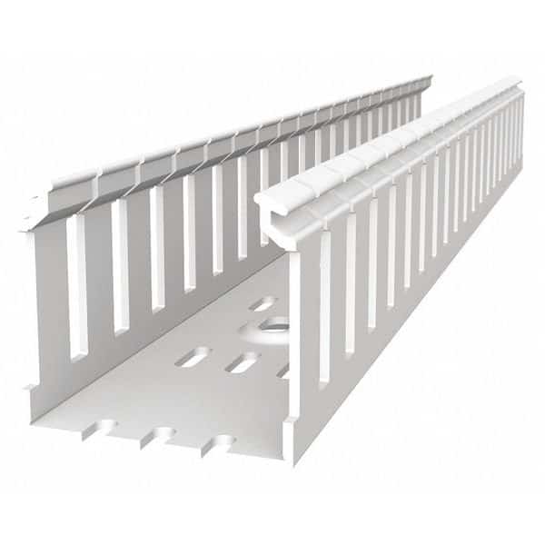 Wiring Duct, Wide Slot Wall, White, 6 ft. L, Abb, Mfr#: TYD3X3WPW6