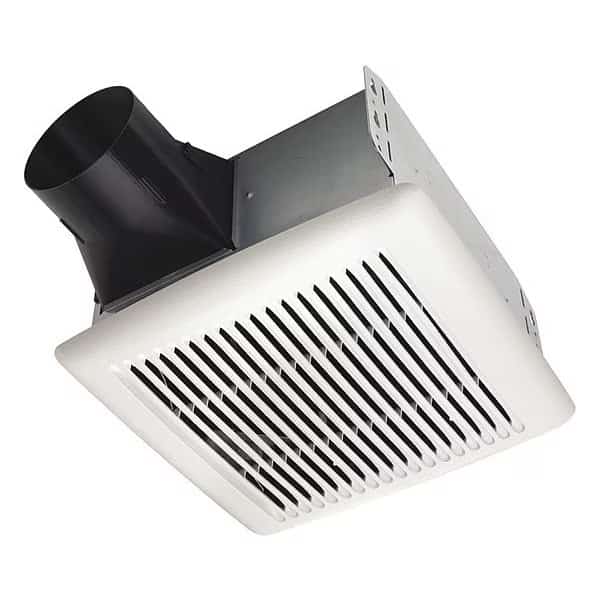 Ceiling Bathroom Fan, 110 cfm cfm, 4 in Duct Dia., 120V AC, Energy Star Certified