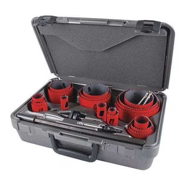 Hole Saw Kit, Saw Sizes 3/4" to 4-3/4"