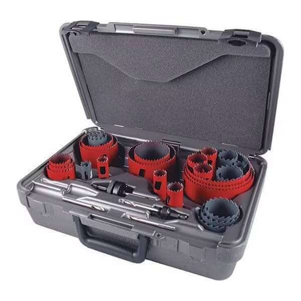 Hole Saw Kit, Saw Sizes 3/4" to 4-1/2"