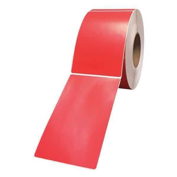 Printer Label, 4 in Label W, 6 in Label H, 1,000 Labels per Roll, Red