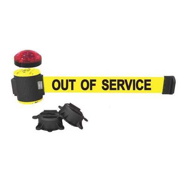 Belt Barrier, Yellow/Black Stripe Belt