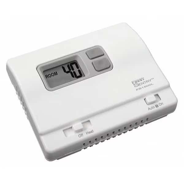 Garage Thermostat, 1 H None C, Battery, 3V DC, ICM, Mfr# FS1500L