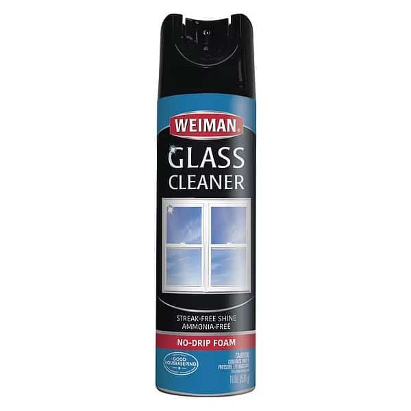 Liquid Glass Cleaner, 19 oz., Blue, Unscented, Aerosol Can