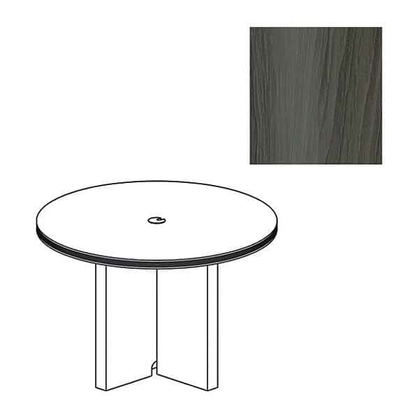 Round Aberdeen Top/Base 42" Round, Gray, 42 W, 42 L, 29.5 H, Wood Top, Grey
