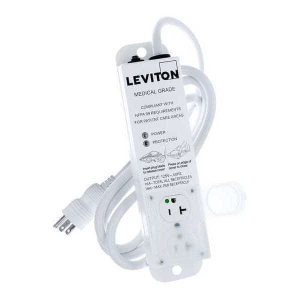 Outlet Strip, Surge, Rack Mounted, 2 5-20R, 5-20P, 7 ft., White