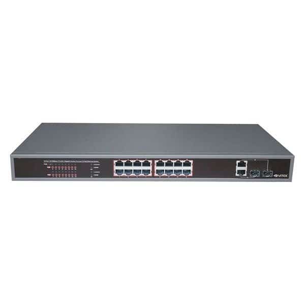 PoE Switch, Camera Inputs 16, Load 250W